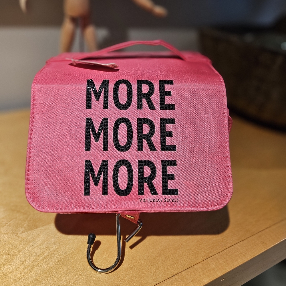 Victoria’s Secret Bling More More More Collapsible Travel Case Makeup Bag NWT